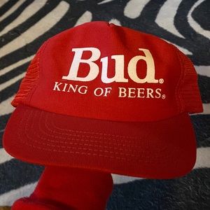 VINTAGE BUD BEER TRUCKER HAT